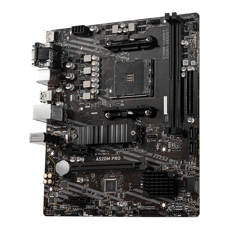 MSI A520M-PRO AMD AM4 MATX Gaming Motherboard - Image 3