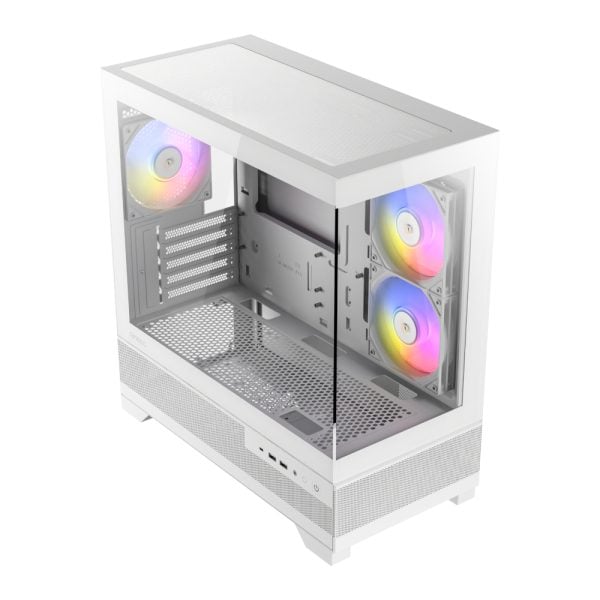 Antec CX500M Micro-ATX ITX RGB Mini-Tower Gaming Chassis Type-C – White - Image 5