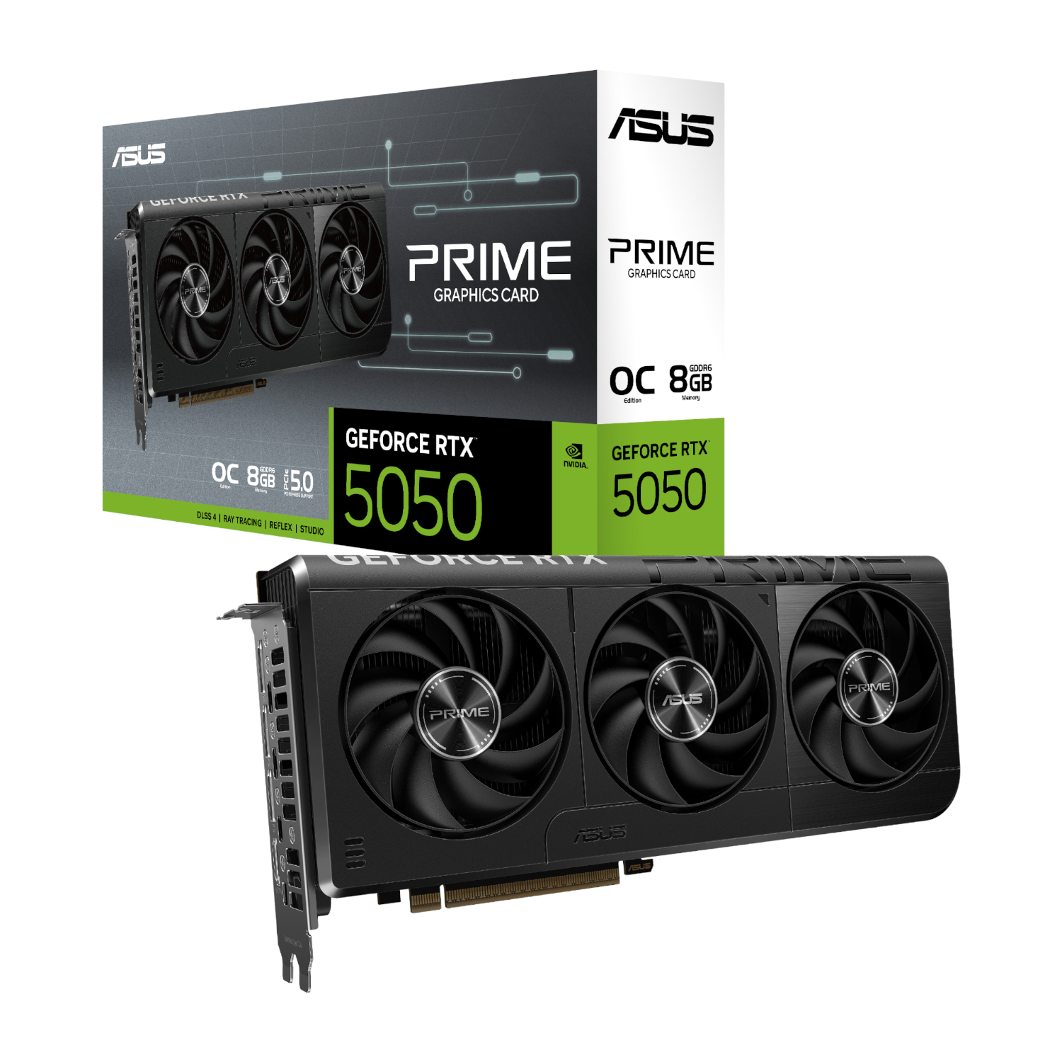 ASUS NVIDIA GeForce RTX 5050 Prime OC 8GB GDDR6 Graphics Card