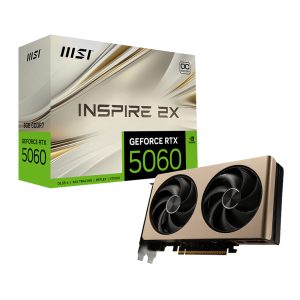 MSI GeForce RTX 5060 8G INSPIRE 2X OC Graphics Card – Gold Edition