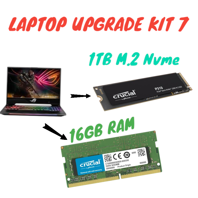 Ddr4 1tb Ram Kit Laptop Upgrade Kit 7- 16GB DDR And 1TB NVME
