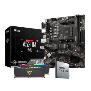AMD Ryzen 5 5600XT LEVEL UP Core Upgrade Kit – AMD Ryzen 5 5600XT, MSI A520M Motherboard & 16GB DDR4 3600MHz Memory