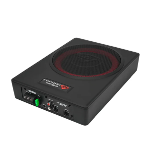 Cerwin Vega VPAS821 8″ Powered Slim Underseat Subwoofer Enclosure with Built-In Amplifier and 2-Channel Speaker Output