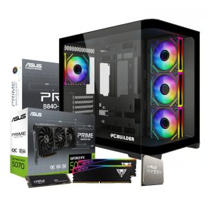 PCBuilder Ryzen 5 7600 MAVERICK Windows 11 Gaming PC | RTX 5070 12GB | 32GB DDR5 | 1TB NVMe SSD